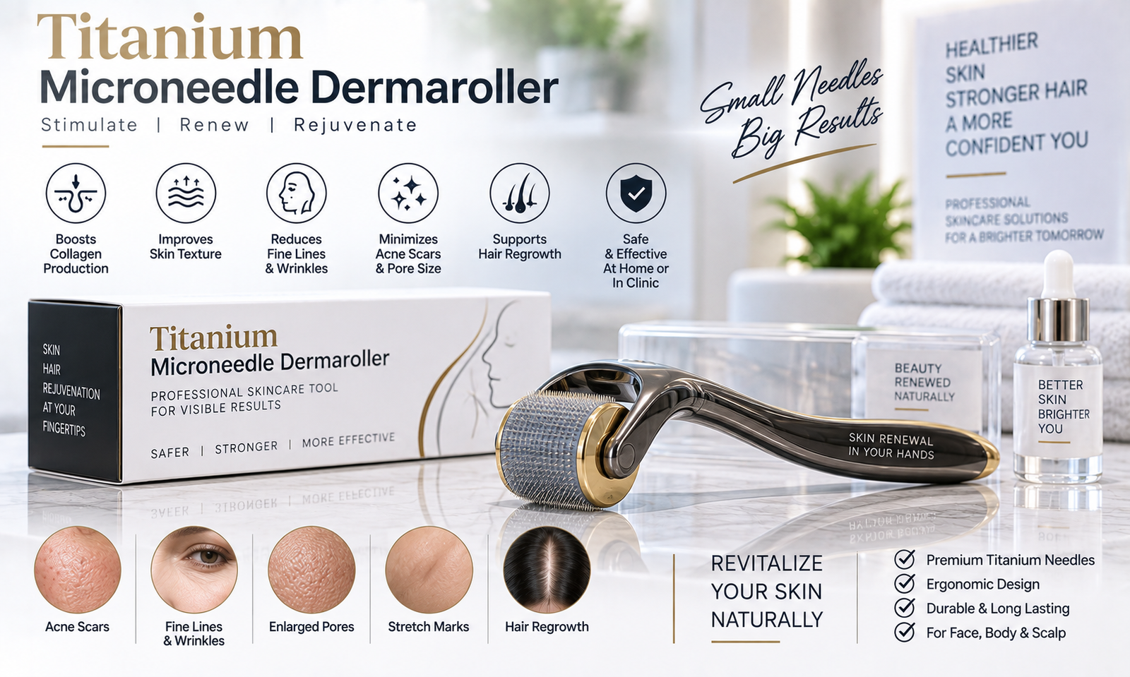 Titanium Microneedle Dermaroller