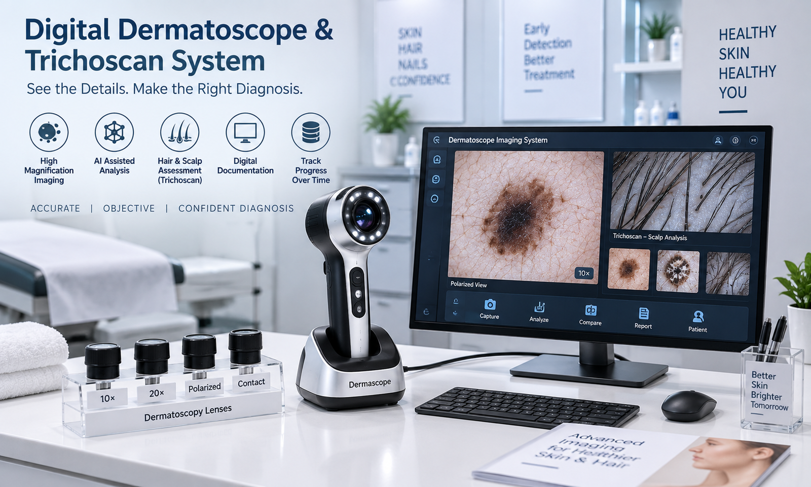 Digital Dermatoscope & Trichoscan System