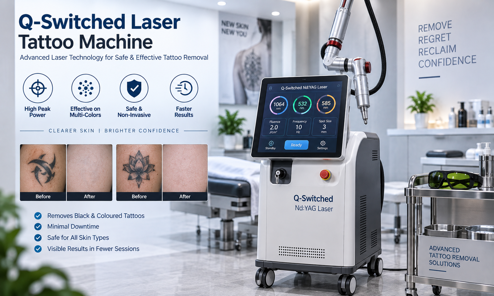 Q-Switched Laser Tattoo Machine