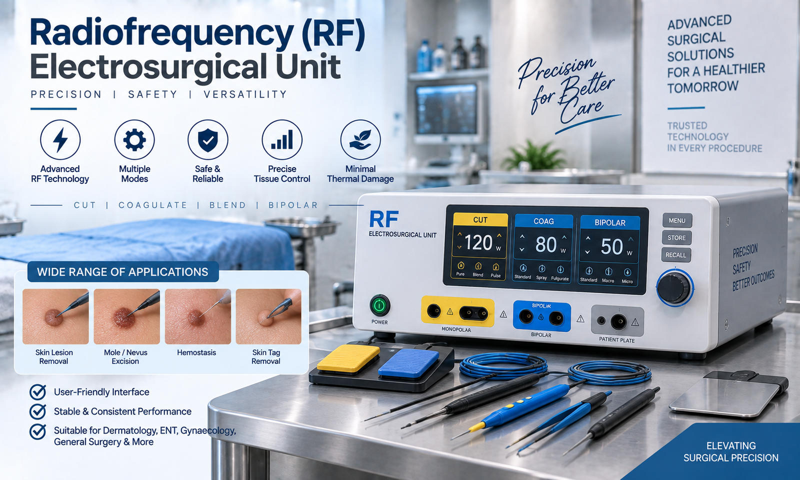 Radiofrequency (RF) Electrosurgical Unit