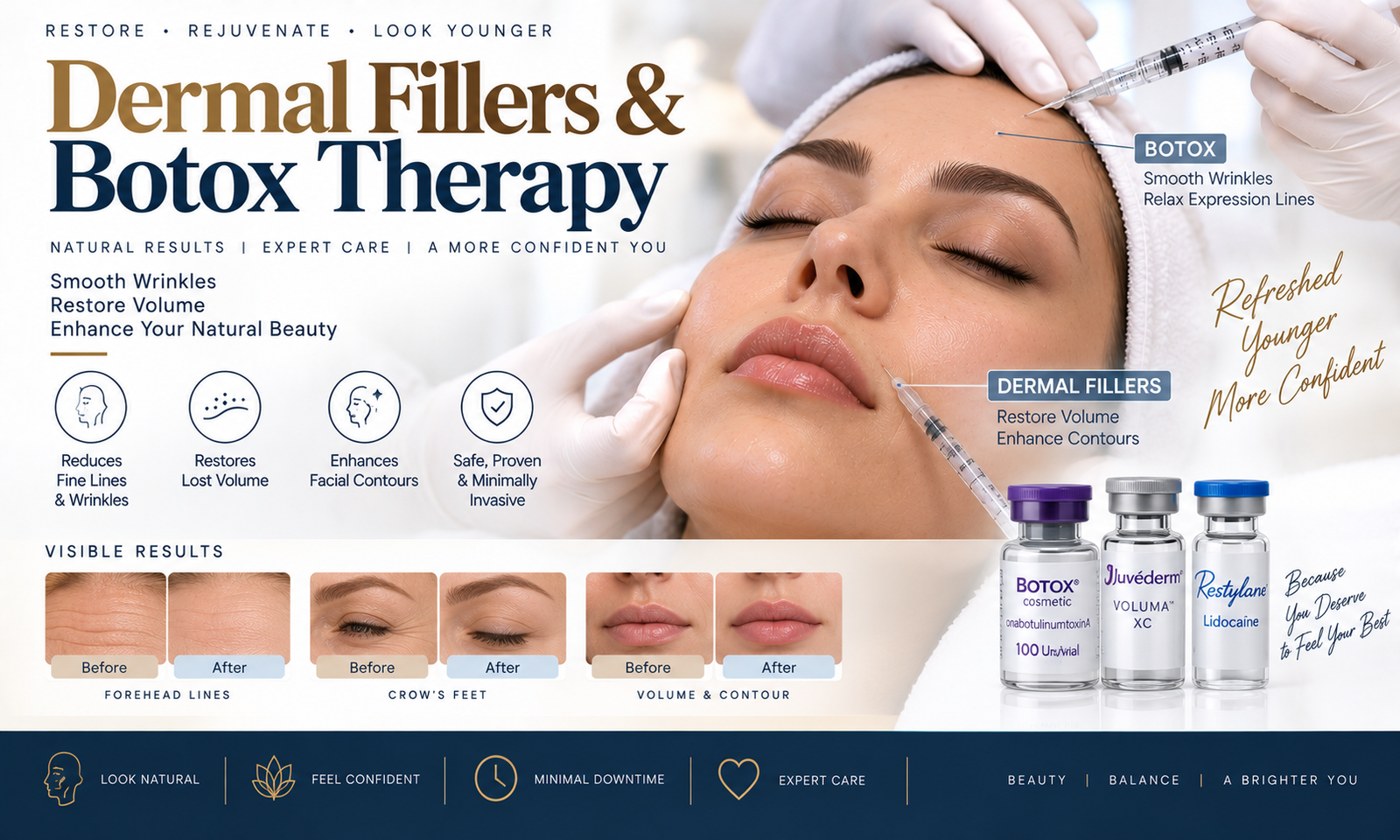 फिलर व बॉटॉक्स (Dermal Fillers & Botox Therapy)