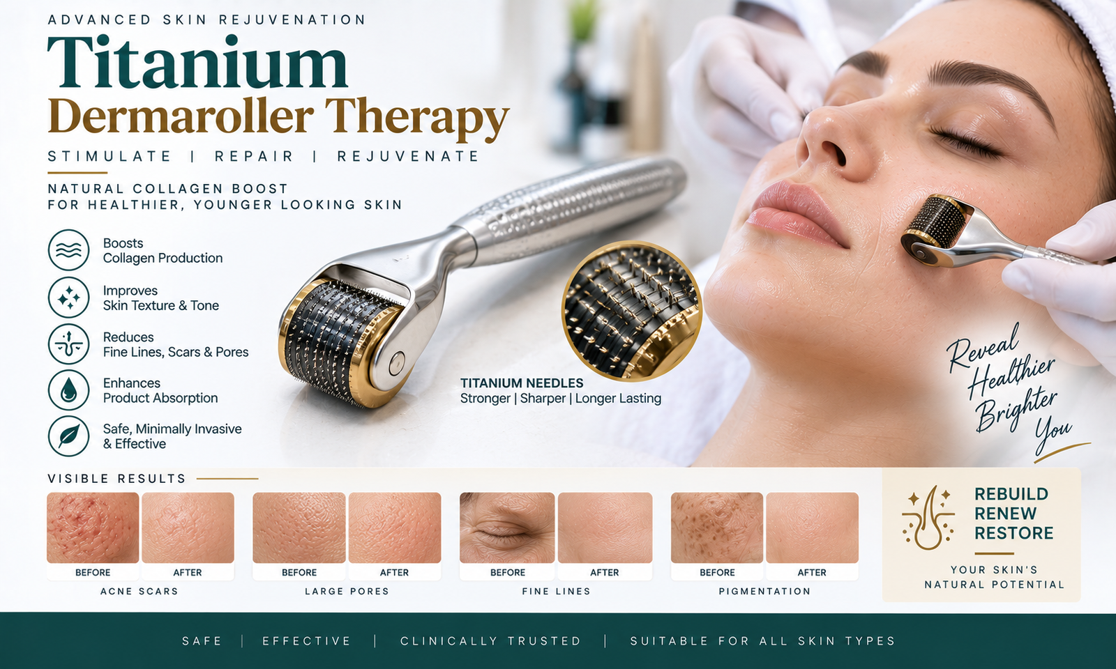 डरमारोलर (Titanium Dermaroller Therapy)
